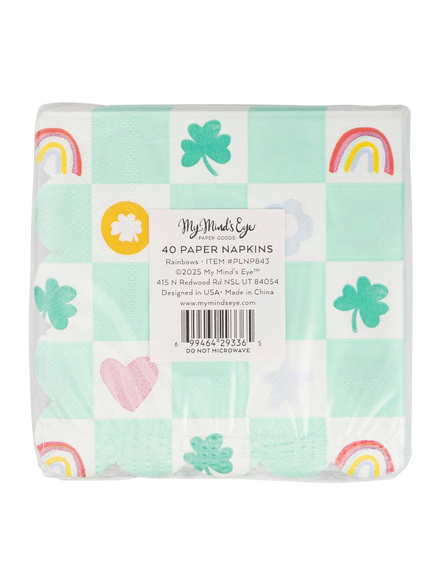 PLNP843 - Rainbows Scallop Cocktail Napkin