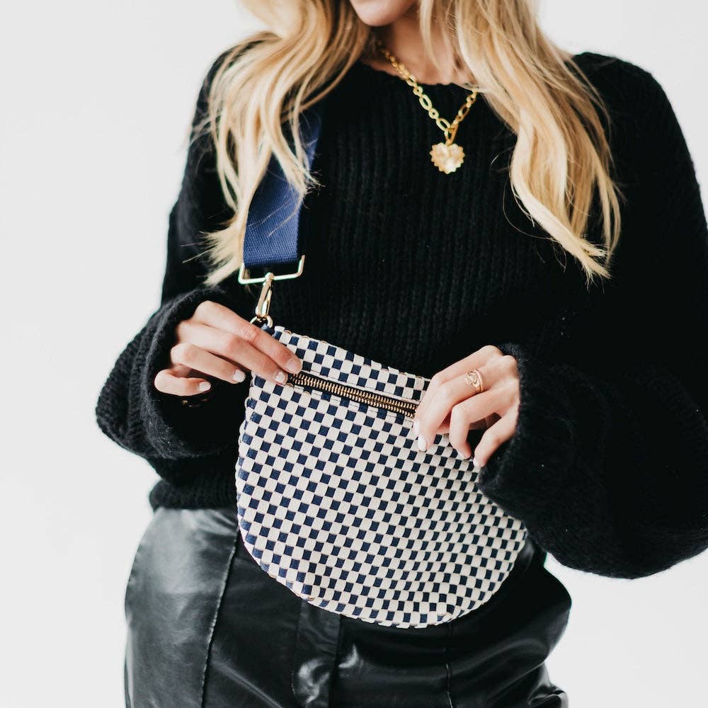 Westlyn Woven Bum Bag Wholesale - NEW COLOR ADDED!: Checkered Emerald