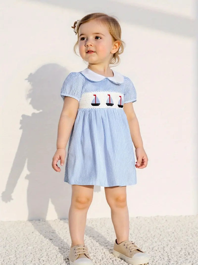 Sailing Embroidery Dress