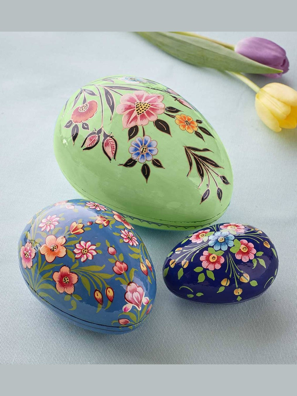 Bright Kashmiri Nesting Eggs