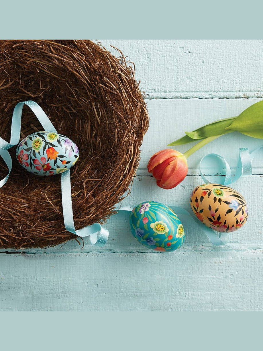 Himalayan Flower Kashmiri Eggs - Set of 3