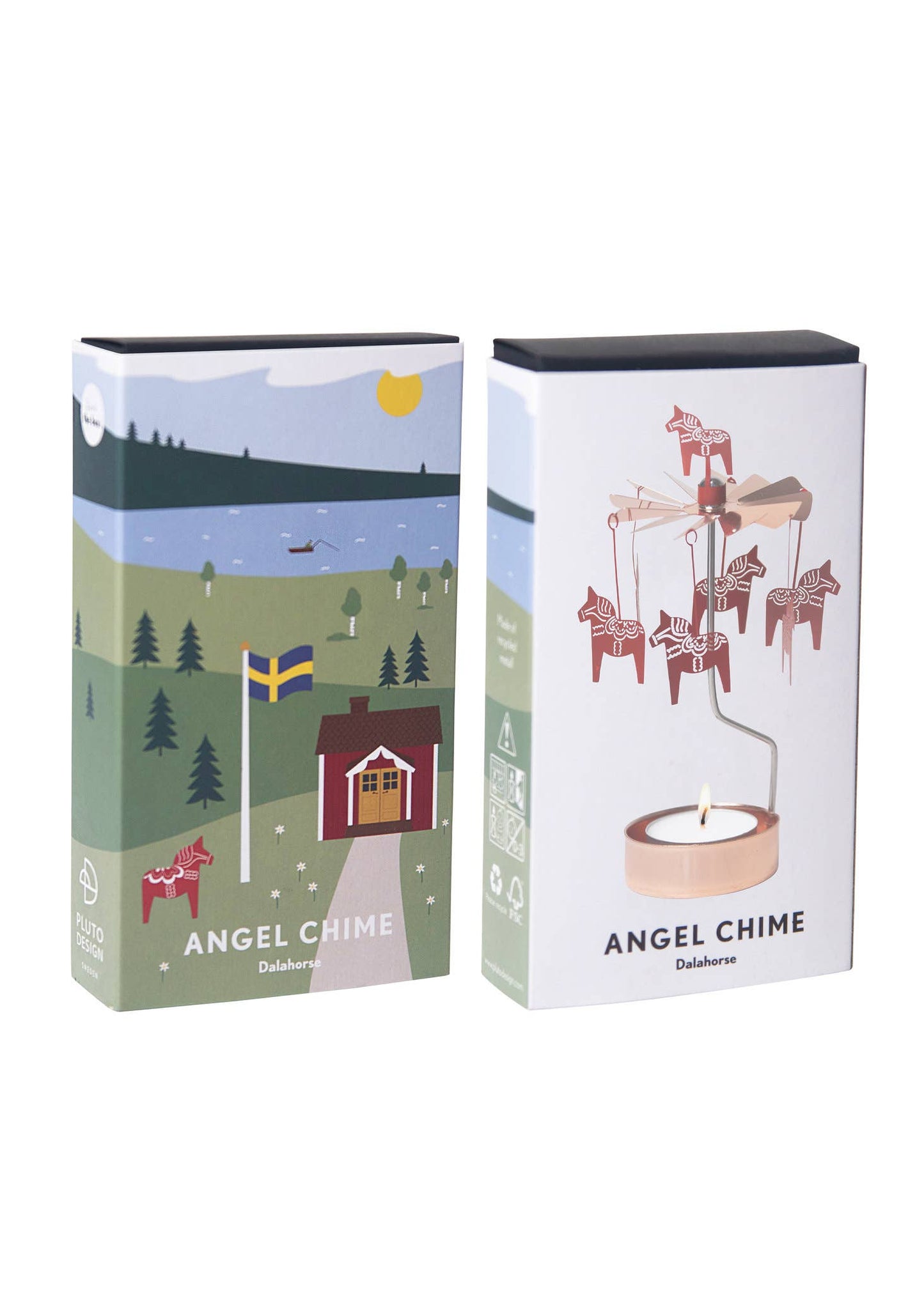 Rotary Candleholder, Dala Horse, Red