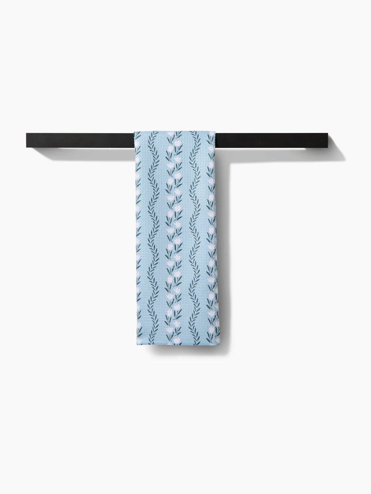 Geometry Vintage Floral Stripe Tea Towel