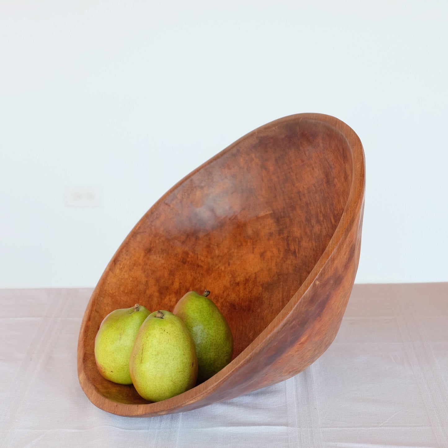 17" Large Peruvian Carved Wooden Salad Bowl