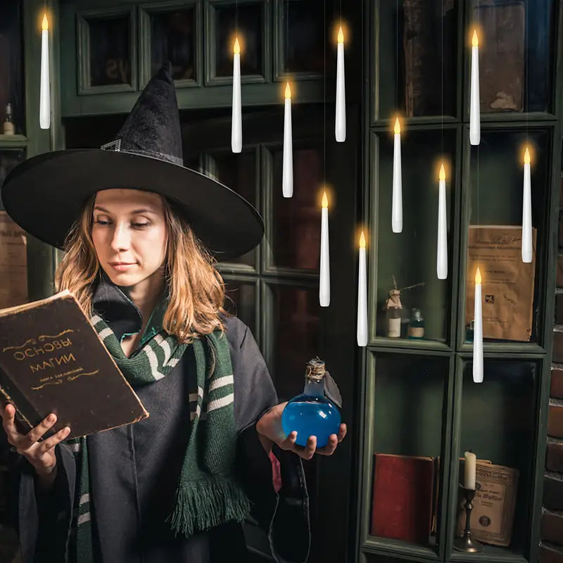 Floating Flickering Candles with Magic Wand