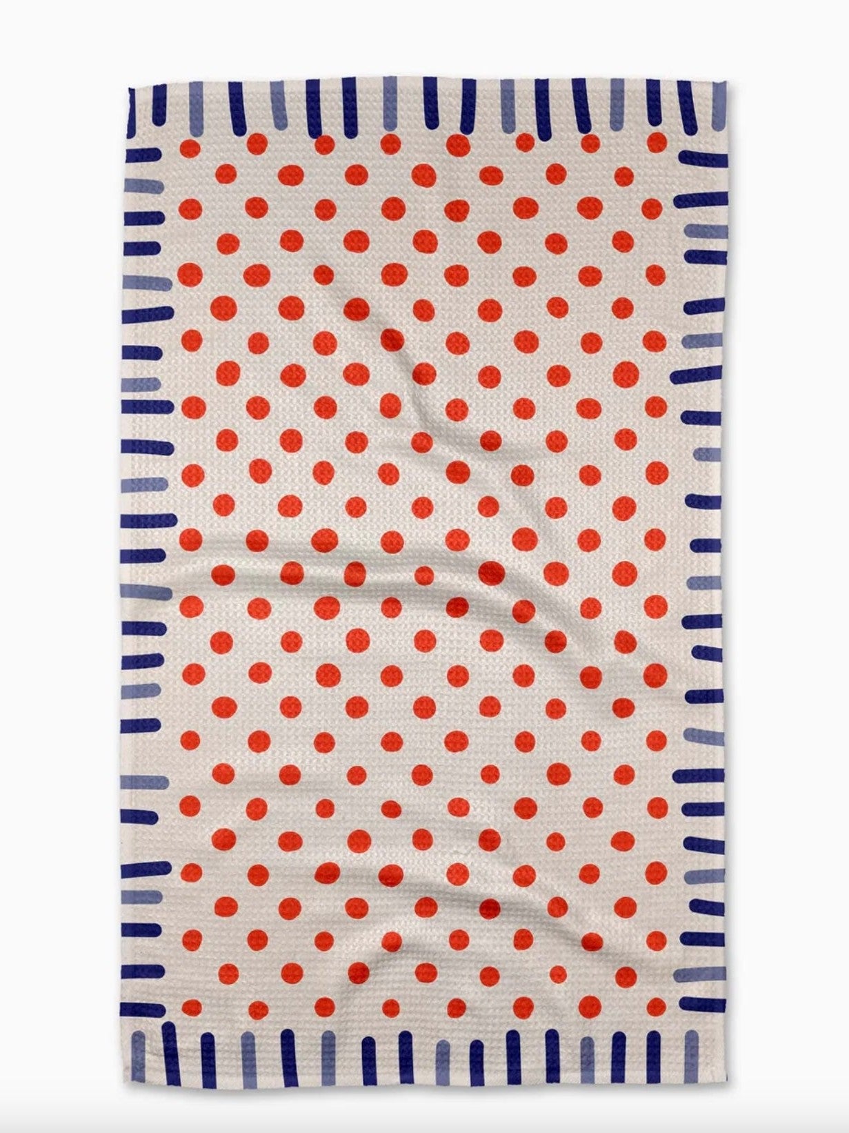 Geometry Navy Fringe Tea Towel
