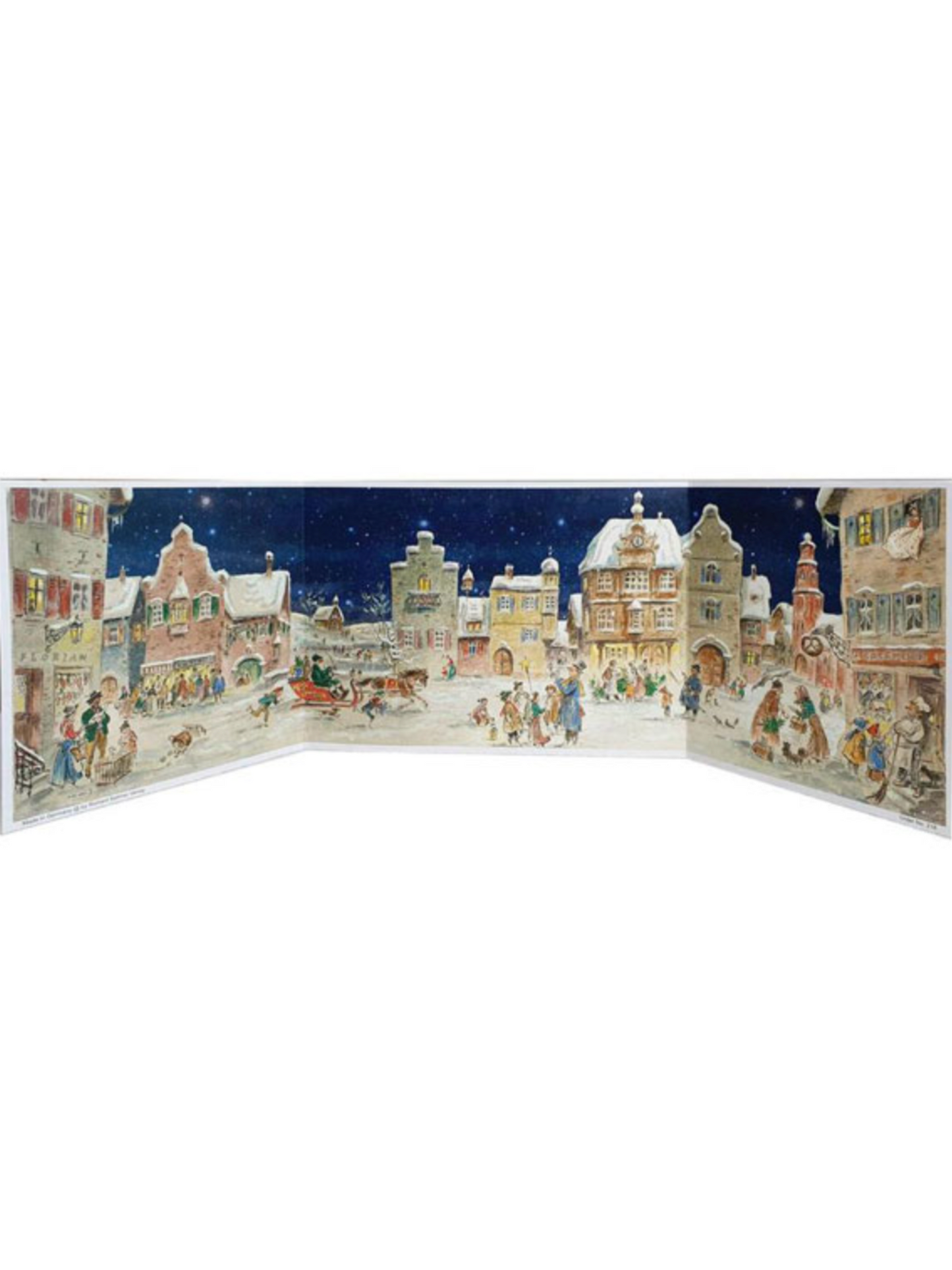 Advent Calendar Square 1954 with Glitter
