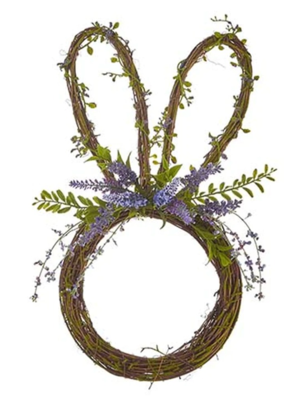 19.5" Bunny Wreath with Lavender