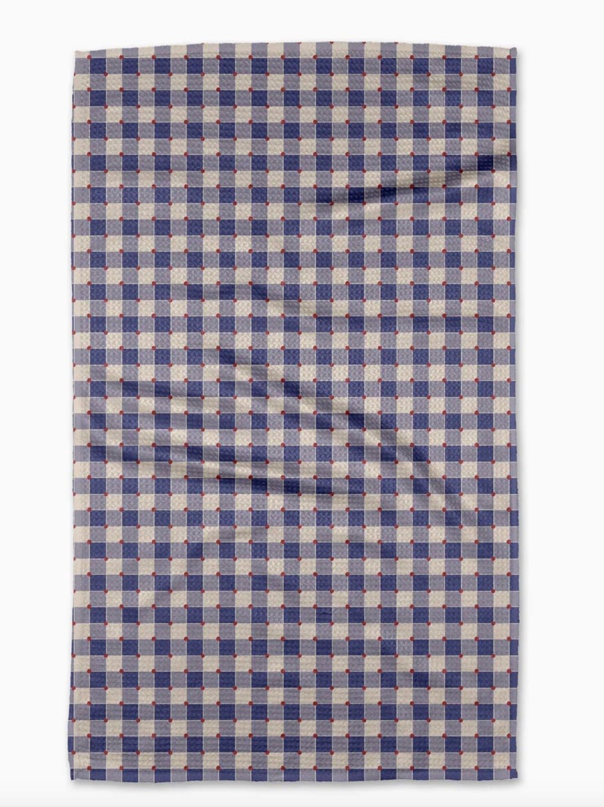 Geometry Nautical Gingham Tea Towel