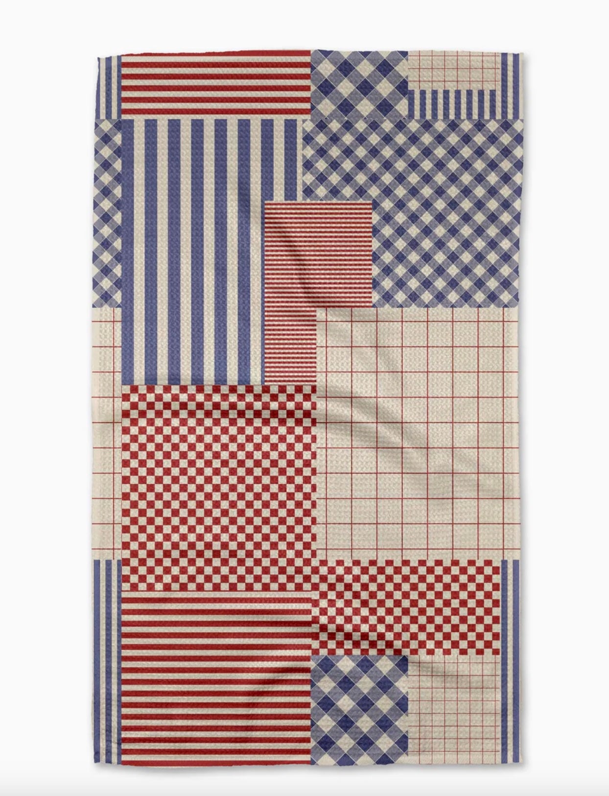 Geometry Patched Up Parade Tea Towel