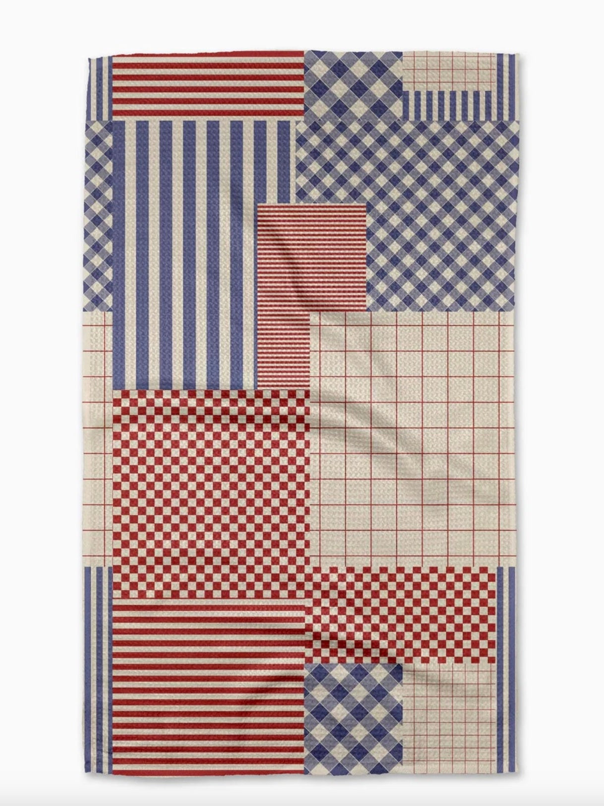 Geometry Patched Up Parade Tea Towel