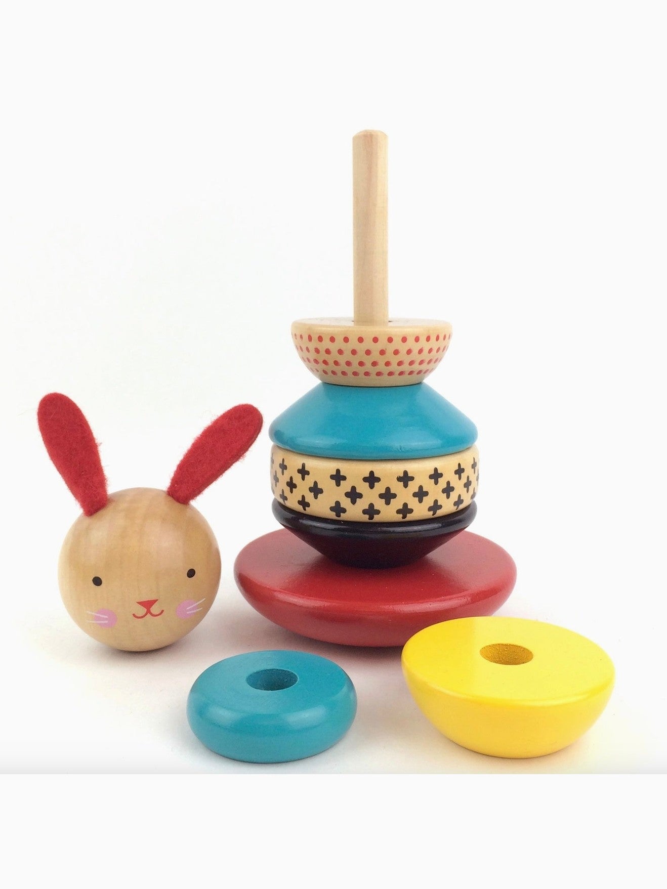 Wooden Rabbit Stacker Toy