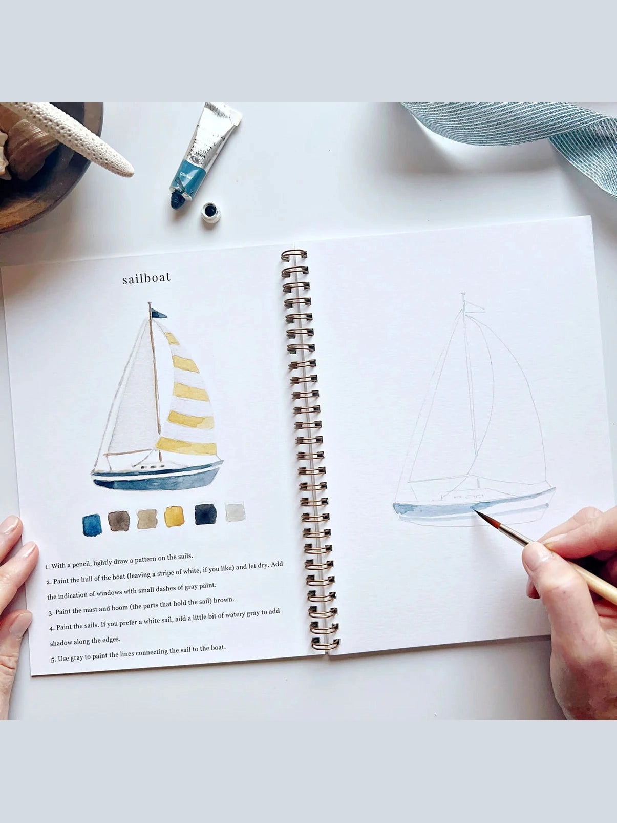 Seaside Watercolor Workbook