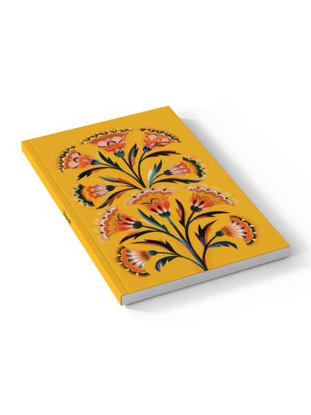 Golden Floral Classic Layflat Journal Notebook