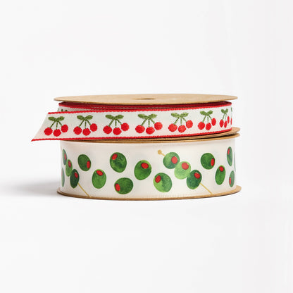 Cherry Woven Ribbon