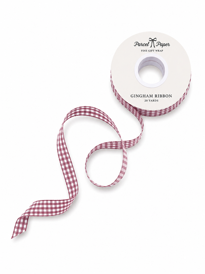 'Berry' Gingham Ribbon