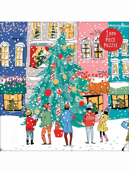 Christmas Carolers Square Boxed 1000 Piece Puzzle