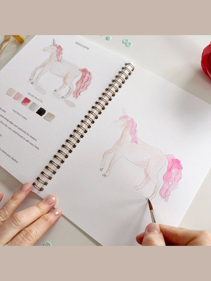 Fairytale watercolor workbook