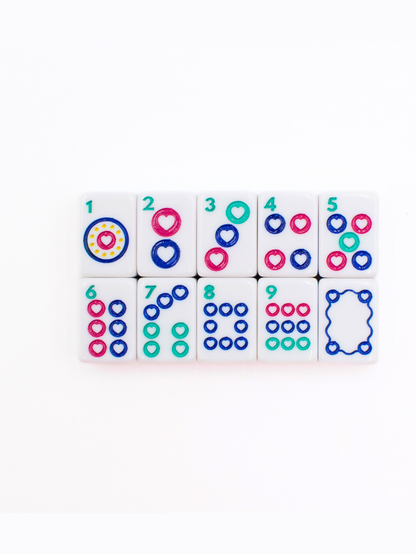 MINI TRAVEL MAHJONG Tile Set |  Mini Anywhere Series  |  White