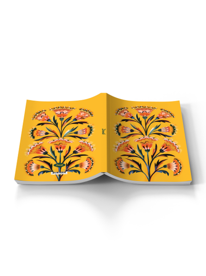 Golden Floral Classic Layflat Journal Notebook