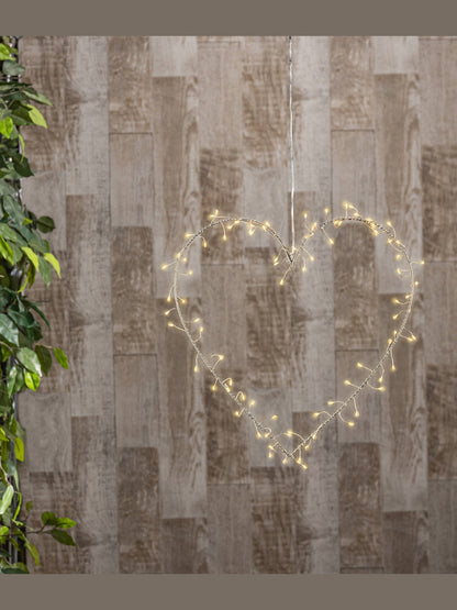 Electric Iron Heart 13.75"H  (red, warm white or flashing option)