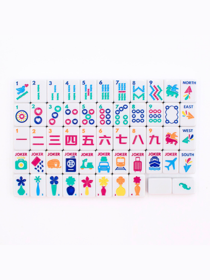 MINI TRAVEL MAHJONG Tile Set |  Mini Anywhere Series  |  White