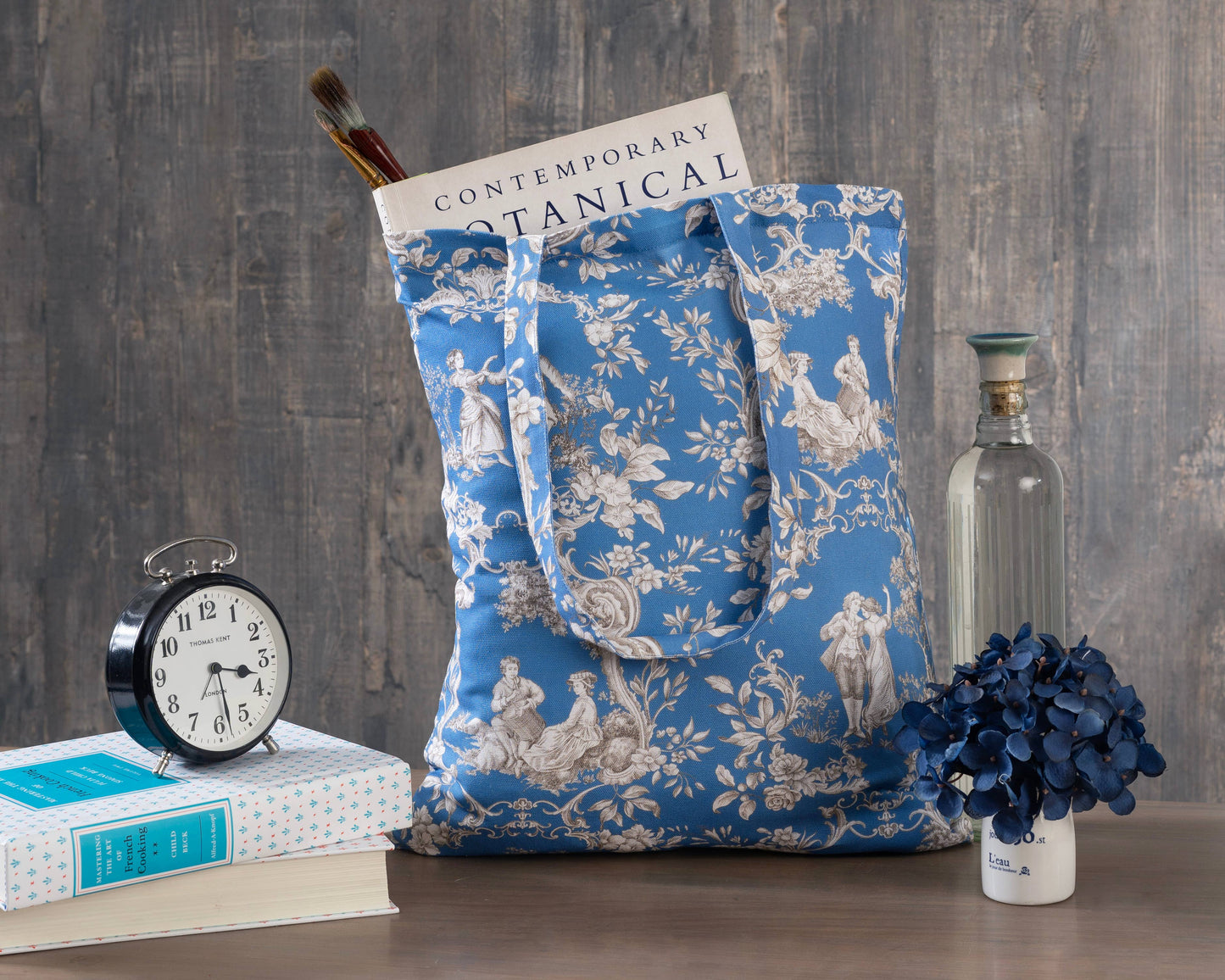 Tote Bag 100% Cotton - Joli Jouy - 14" x 17"