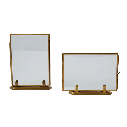 Brass and Glass Photo Frame Only, 2 Styles
