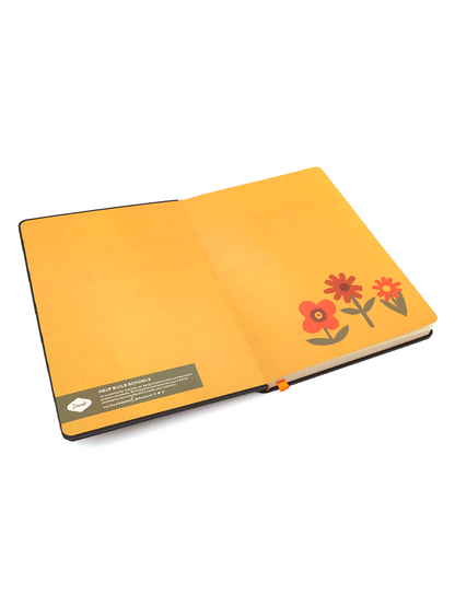 Chunky Flowers Embroidered Journal Notebook