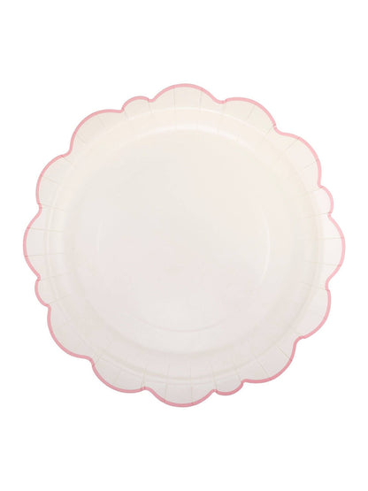 PEM1142 - Pembroke Pink Edge Scallop 12" Plate