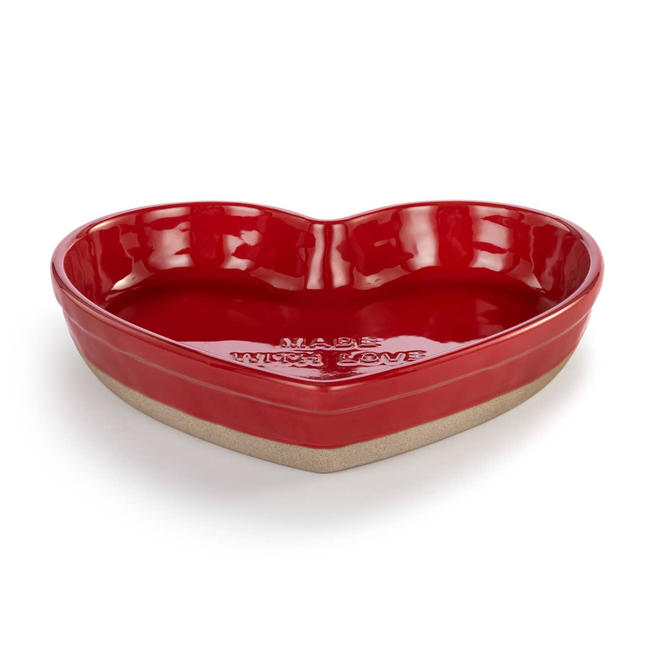 Red "Made With Love" Heart Baking Dish