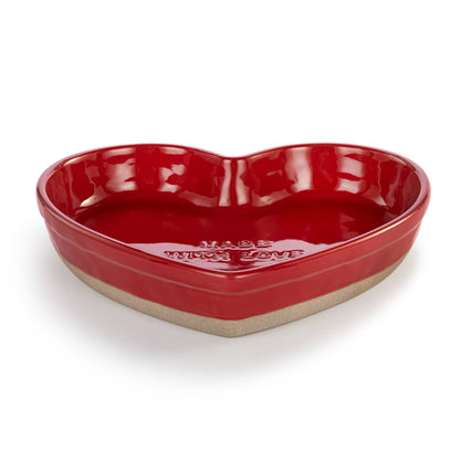 Red "Made With Love" Heart Baking Dish
