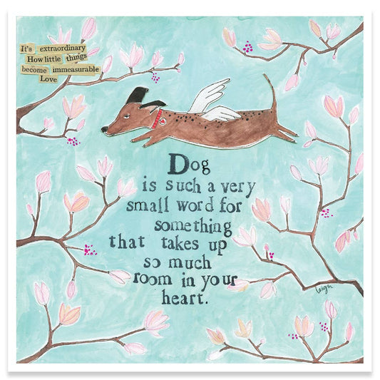 DOG IS A SMALL WORD | CURLY GIRL SYMPATHY CARD: None