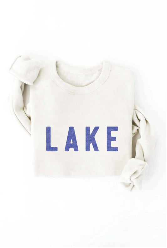 LAKE Graphic Sweatshirt: VINTAGE WHITE (Super-Soft)