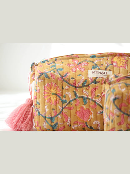 Henna vines print travel/makeup/organizer/bag-Set of 3