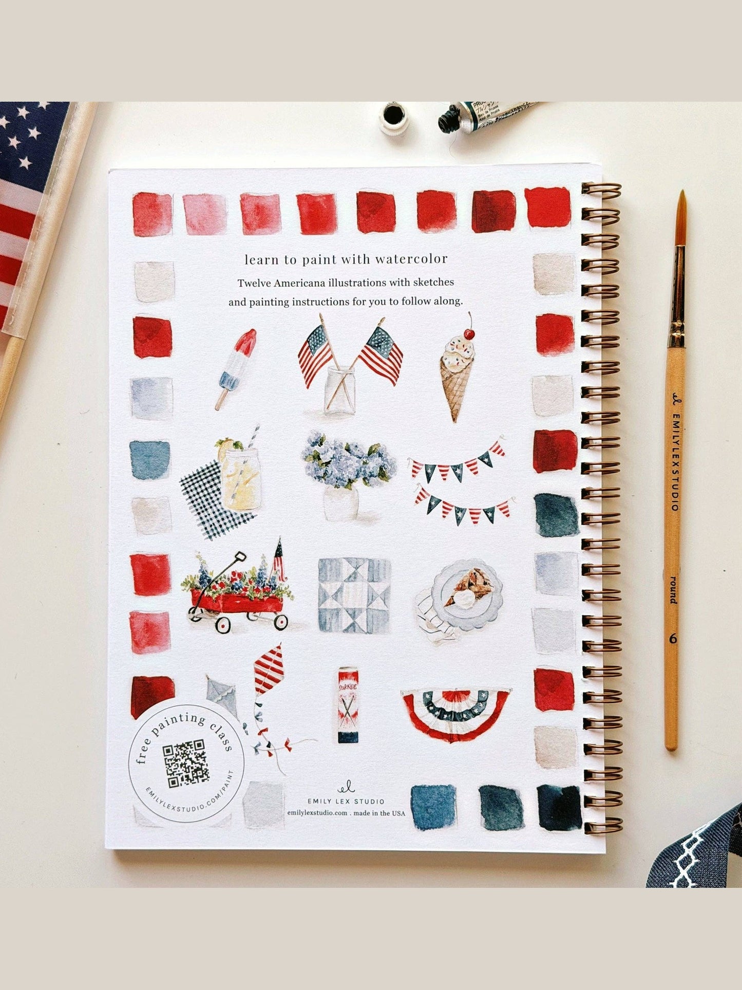 Americana watercolor workbook