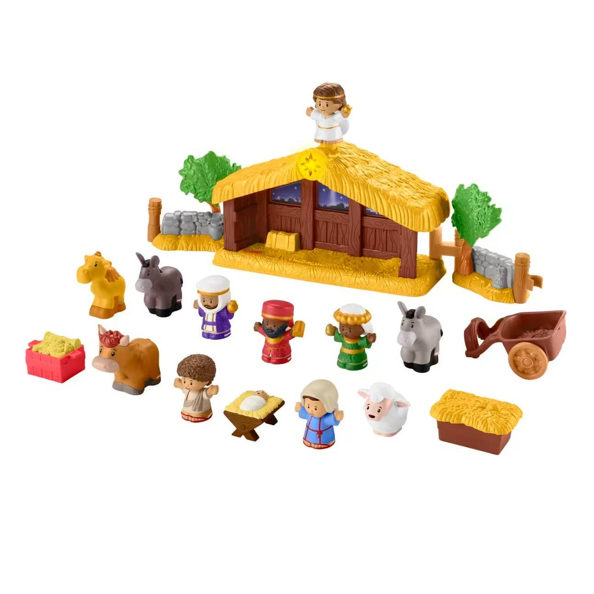 Fisher-Price Little People Toddler Toy Nativity Set with Music Lights and 18 Pieces