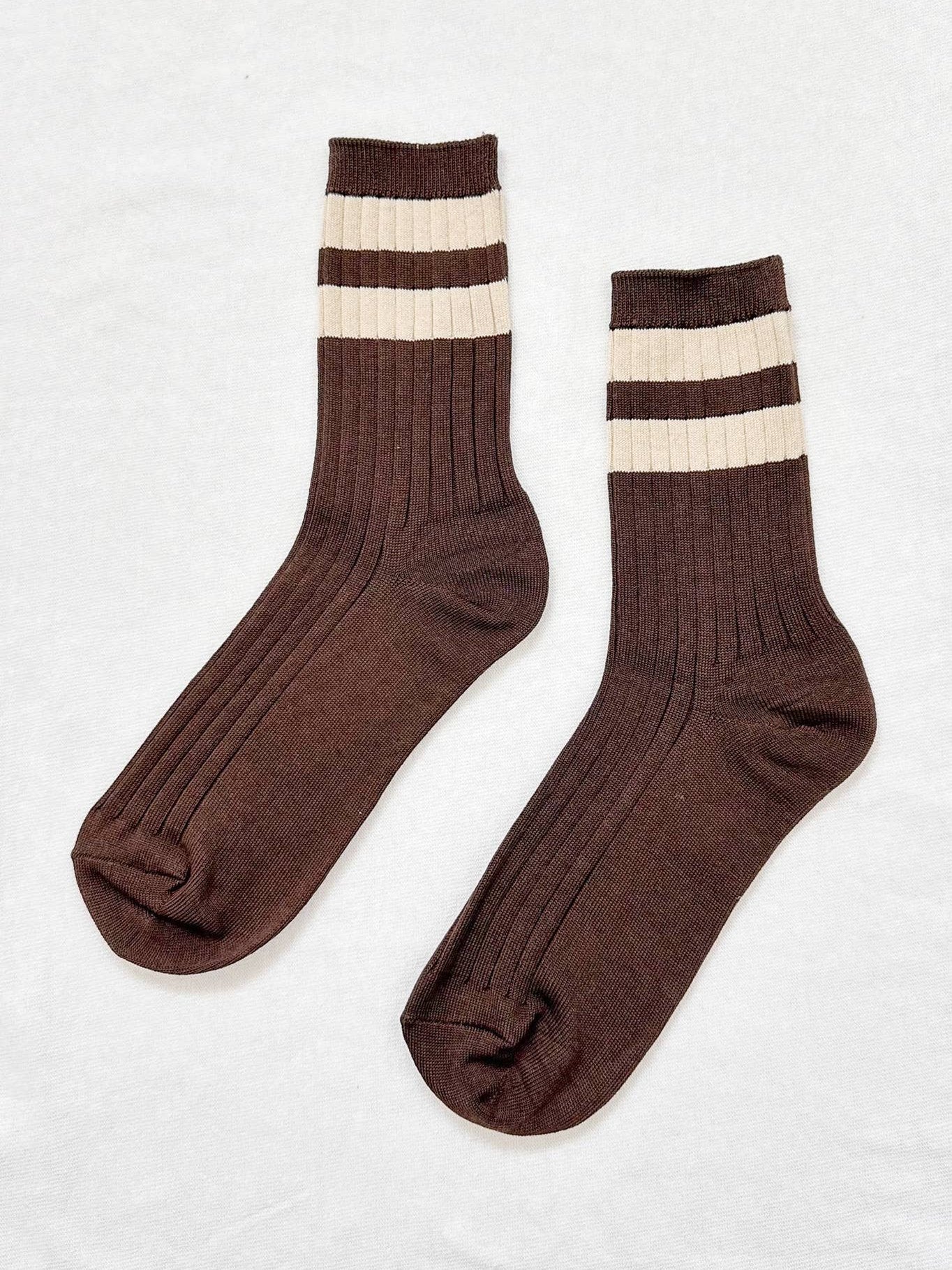 Her Socks - Varsity: Espresso