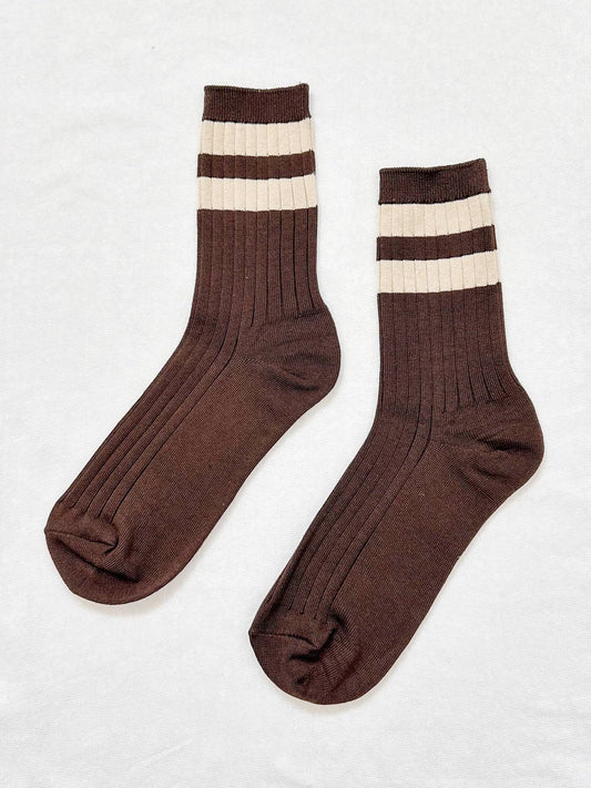 Her Socks - Varsity: Espresso