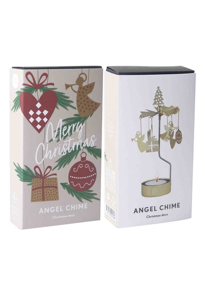 Gold Christmas Medley Rotary Candleholder