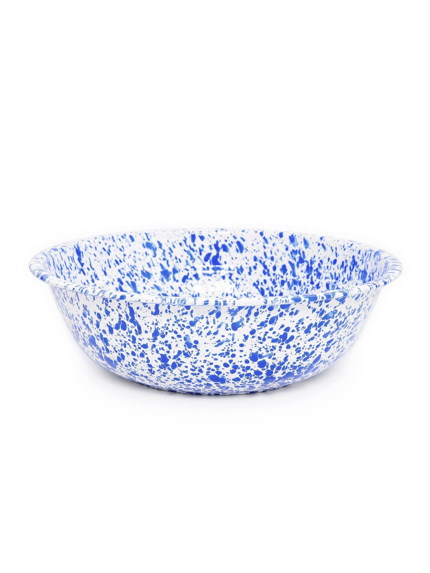 Splatter Enamelware Medium Basin: Blue & White