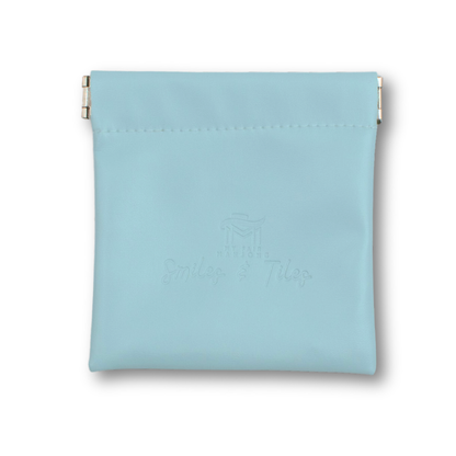 Coin, Dice, Extra Mahjong Tile Pouch  |  4x4" Bag  : Blue