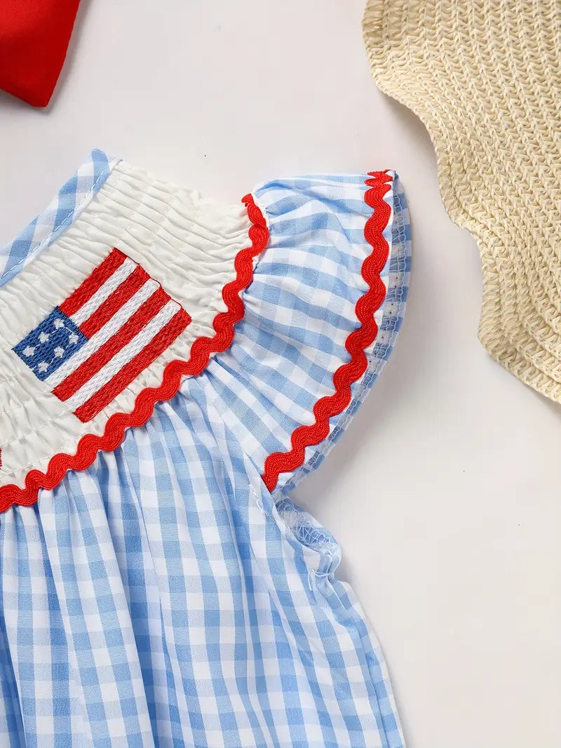 USA Flag Romper - Girls