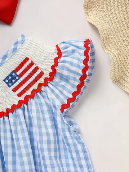 USA Flag Romper - Girls