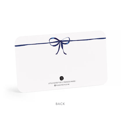 Navy Bow Little Notes® – Mini Notecard Pack, Set of 55