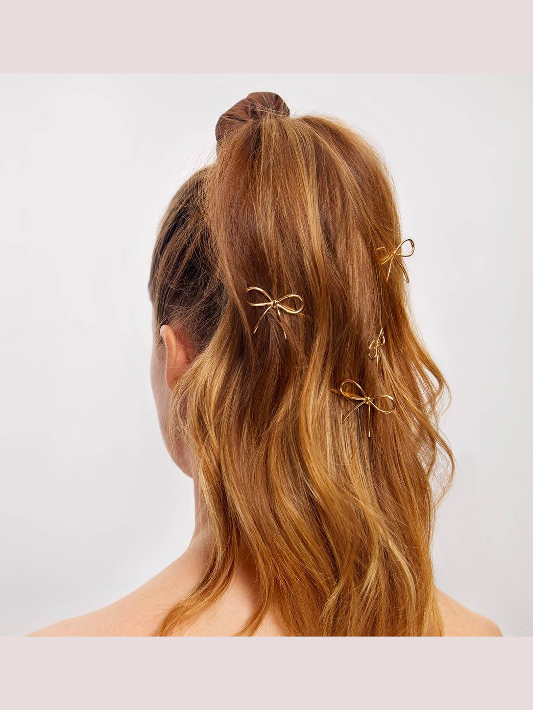 Metal Enamel Cloud & Bow Bobby Pins 8pc Set - Rosewood