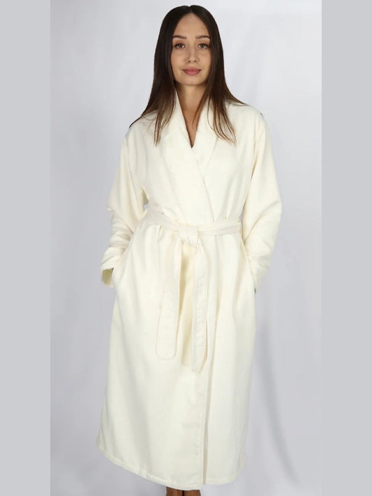 Microfiber Shimmer Lined Robe: Champagne