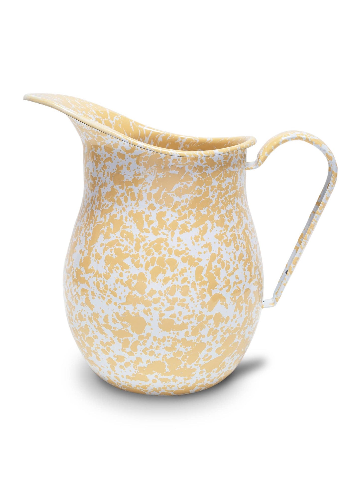 Splatter Enamelware Large Pitcher: Navy & Cream Splatter