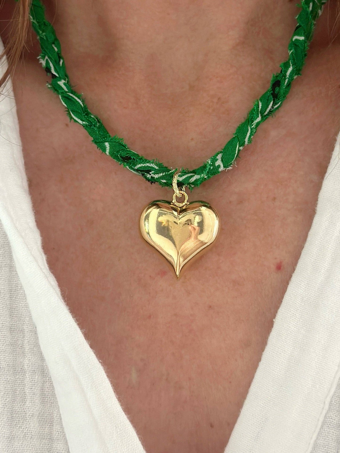 Gameday Love Bandana Necklace: Green