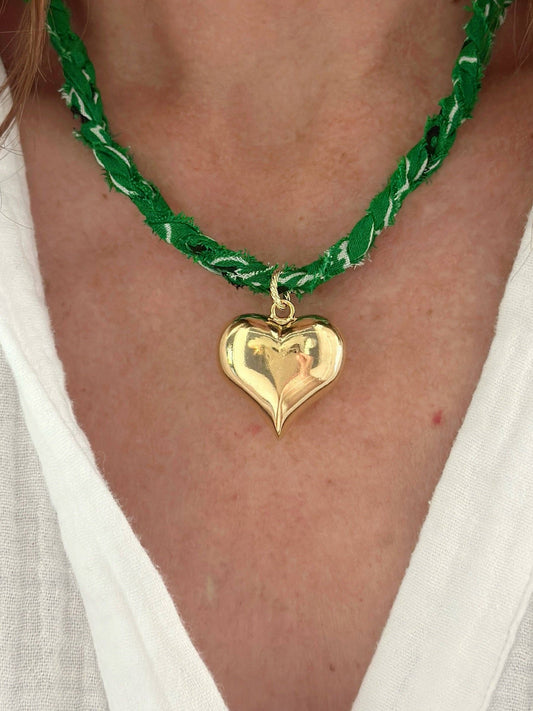 Gameday Love Bandana Necklace: Green